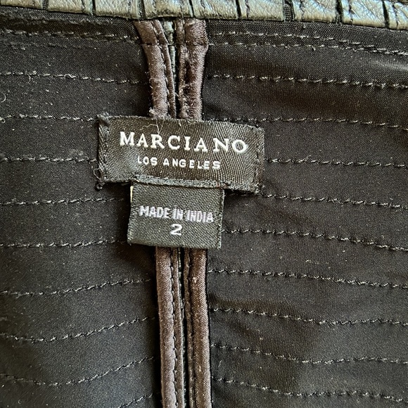 💕Marciano Black Leather Shayna Moto Jacket 2 EUC - Picture 9 of 12